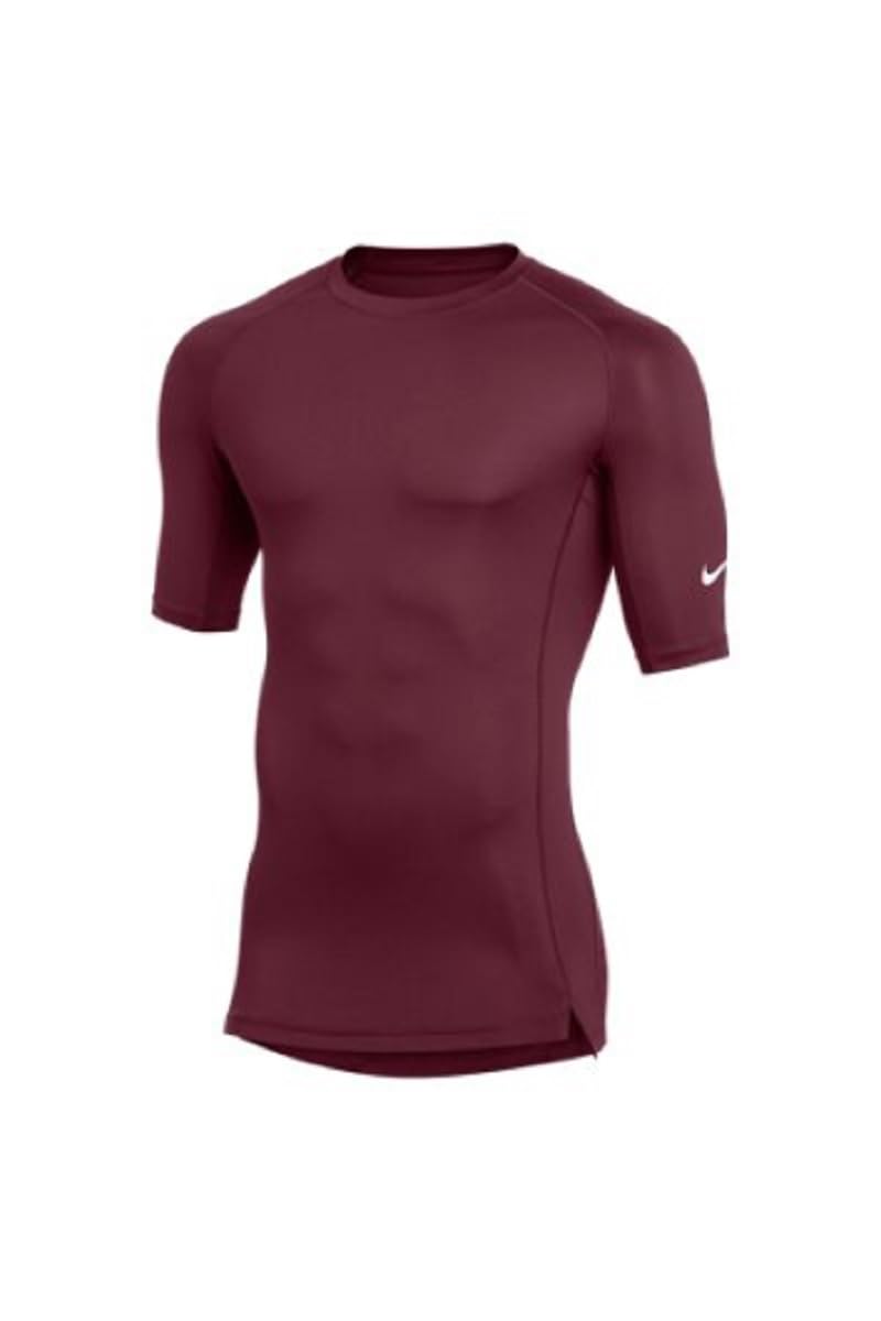 Nike Mens Pro Fitted Half Sleeve Tee (XX-Large Dark Maroon) - Renee Lane Company