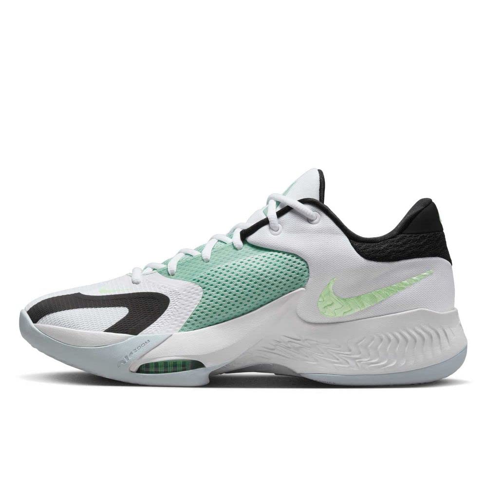 Nike Mens Zoom Freak 4 Basketball Shoes White/Black-barely Volt 9.5 - Renee Lane Company
