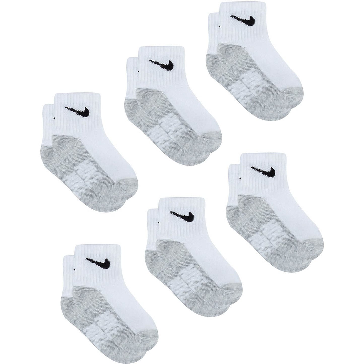 Nike Toddler 6 Pairs Lightweight Ankle Socks Size 2-4 Years - Renee Lane Company