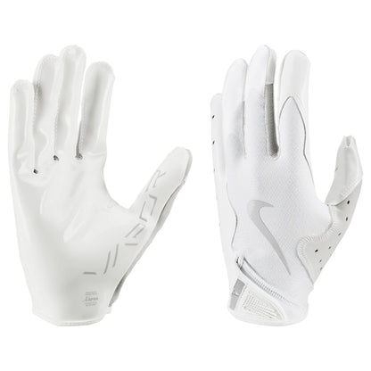 Nike Vapor Jet 8.0 Football Gloves White | White | Platinum Medium - Renee Lane Company