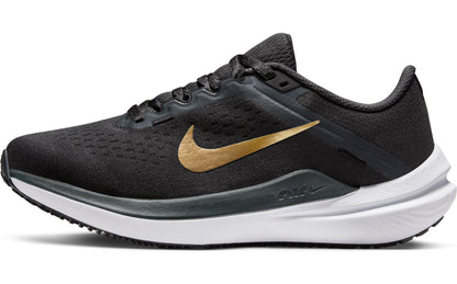 Nike Womens Running Shoe Anthracite Metallic Gold Black White 5.5 - Renee Lane Company