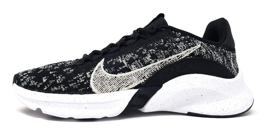 Nike Womens SuperRep Go 3 Next Nature Training Shoes Black Metallic Silver White 8 - Renee Lane Company