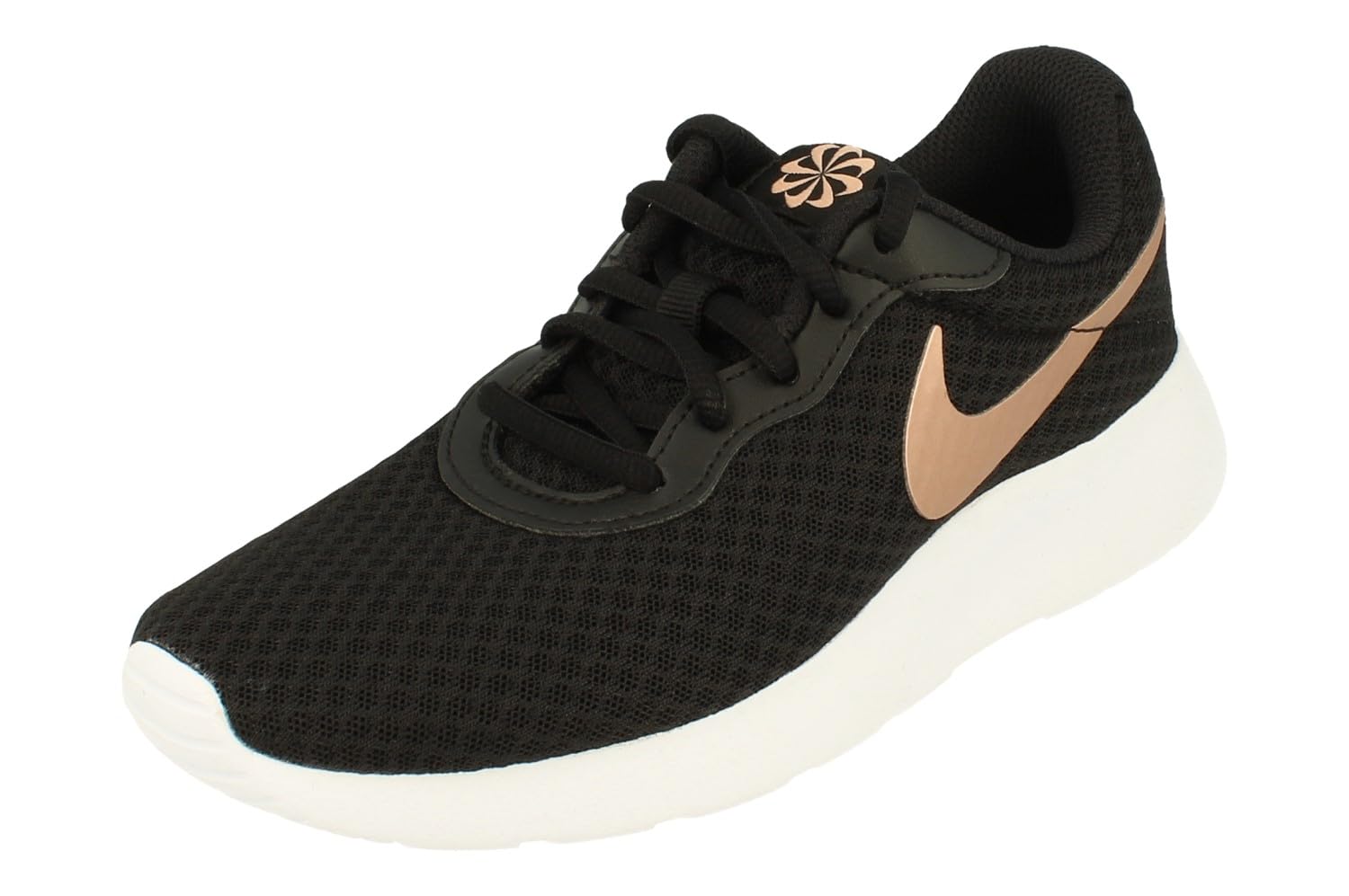 Nike Womens Tanjun Trainers DJ6257 Sneakers Shoes (UK 3.5 US 6 EU 36.5 Black Metallic red Bronze 001) - Renee Lane Company