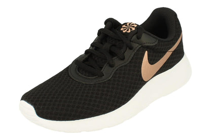 Nike Womens Tanjun Trainers DJ6257 Sneakers Shoes (UK 3.5 US 6 EU 36.5 Black Metallic red Bronze 001) - Renee Lane Company