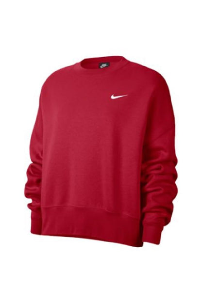 Nike Womens Team Fleece Sweatshirt Crew | Roomy & Loose Fit Relaxed Style (XX-Large Crimson) - Renee Lane Company