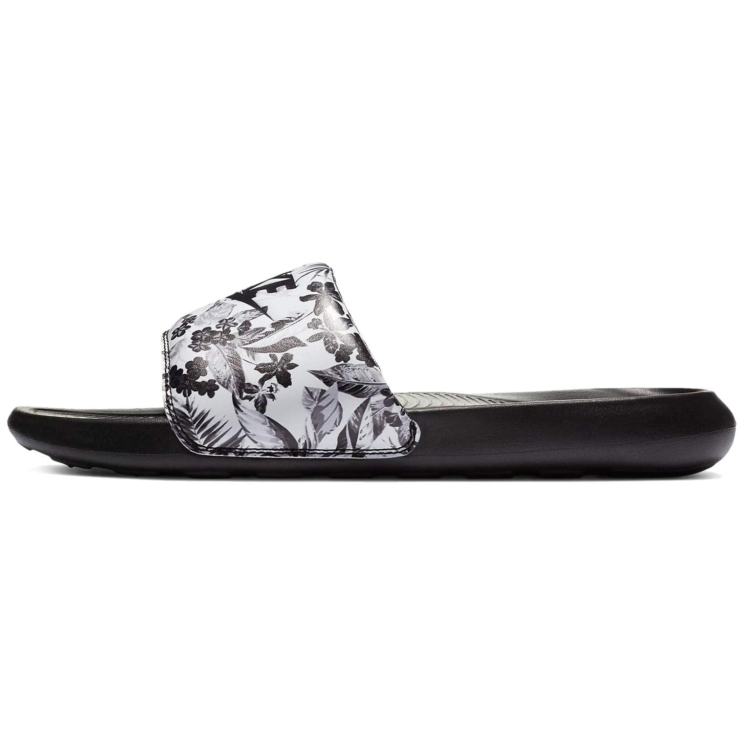 Nike Womens Tobogg Slide Sandal Black/White 5 - Renee Lane Company