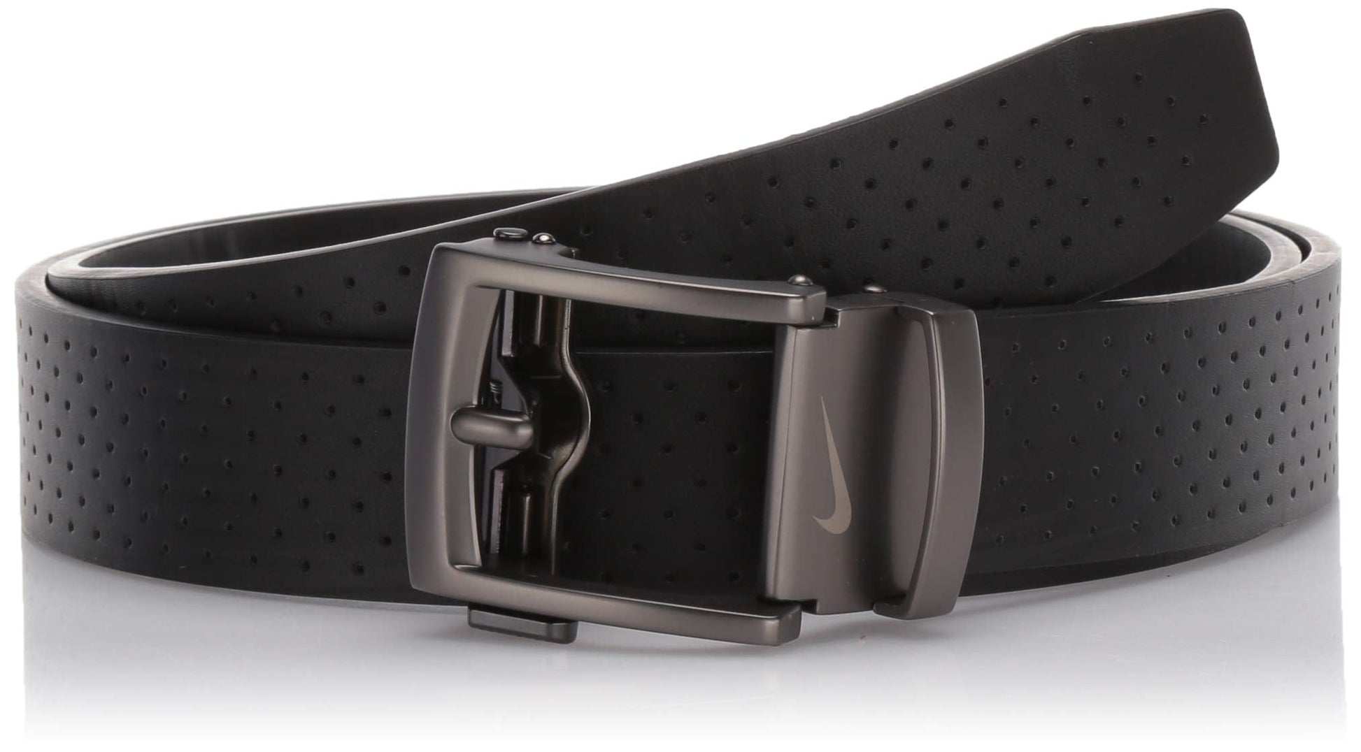 Nike mens Acu Fit Ratchet Belt Black - Perforated One Size US - Renee Lane Company