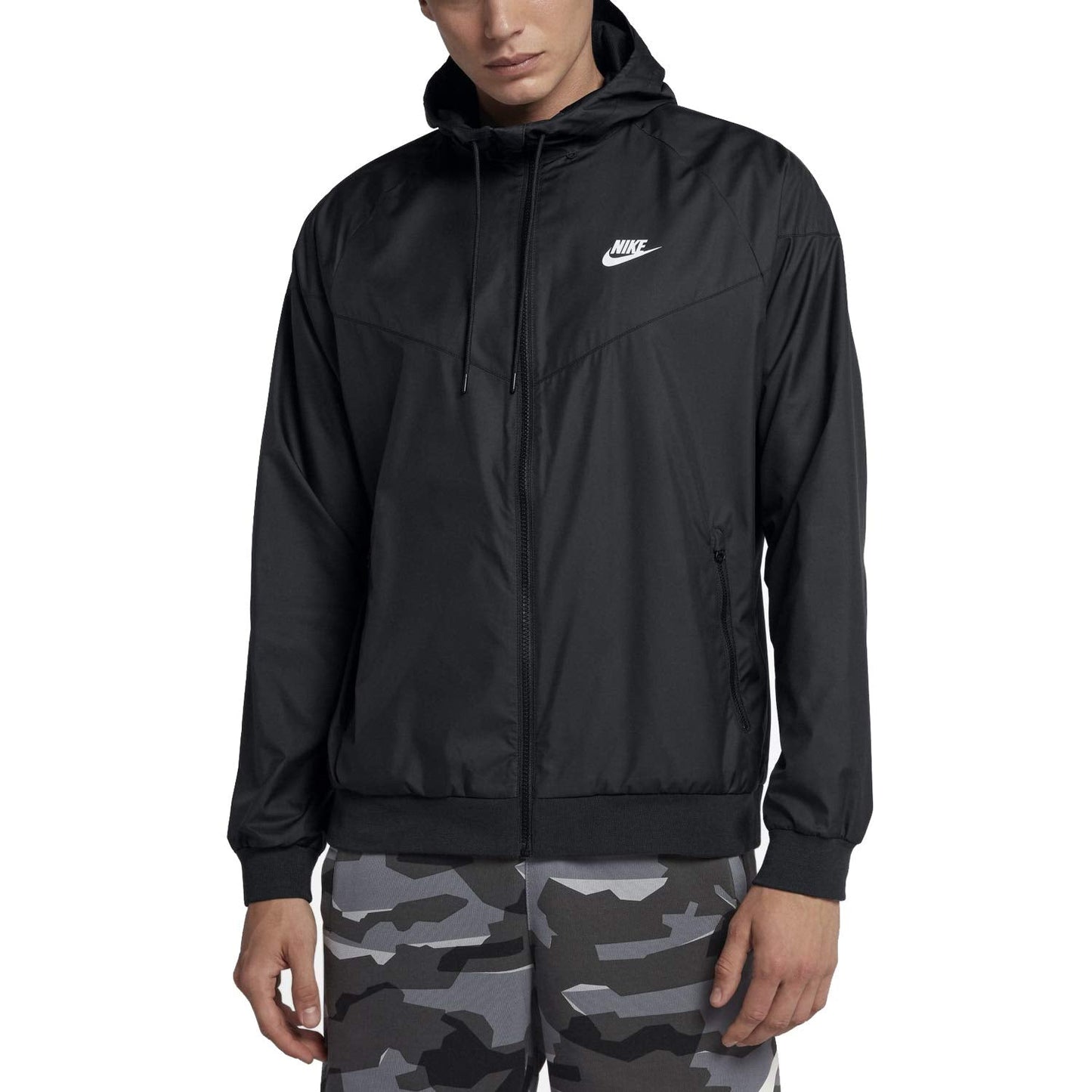 Nike mens Sportswear Windrunner Hooded Coat Black Large - Renee Lane Company
