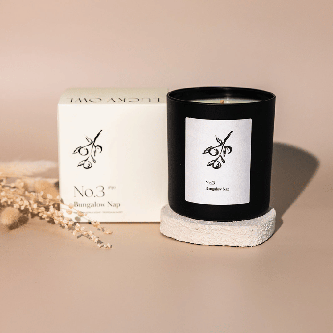 No. 3 Bungalow Nap (Fiji) Candle | Lucky Owl - Renee Lane Company