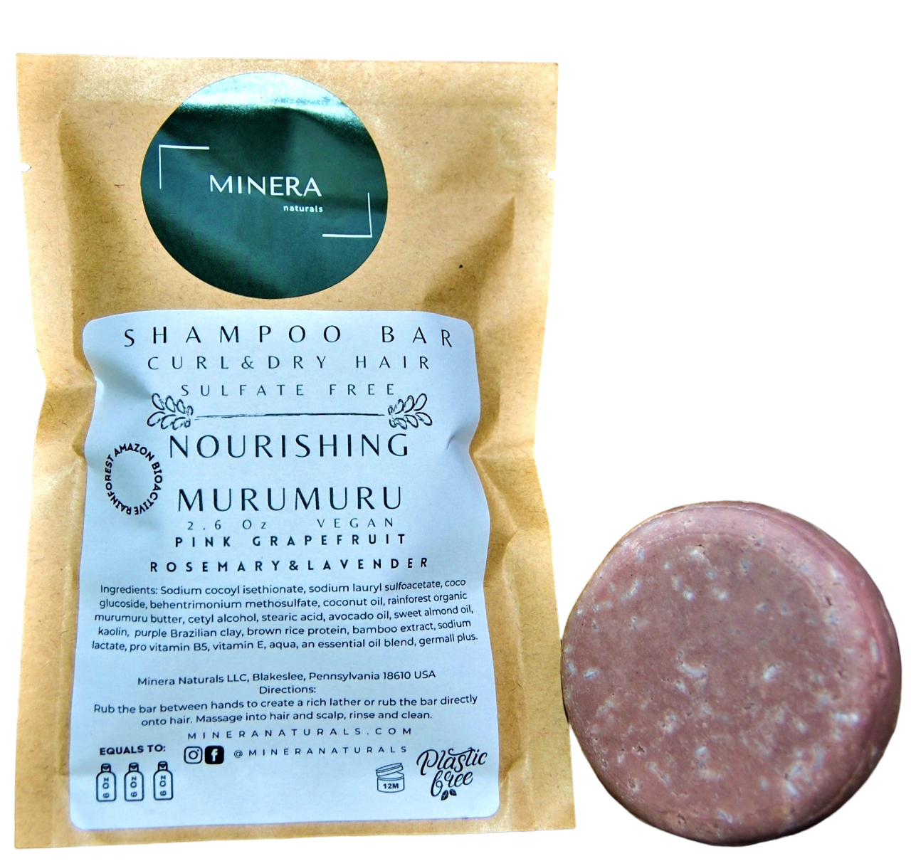Nourishing Murumuru Shampoo Bar - Curl & Dry hair - Renee Lane Company