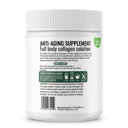 Hydrolyzed Multi Collagen Unflavored, 300 g