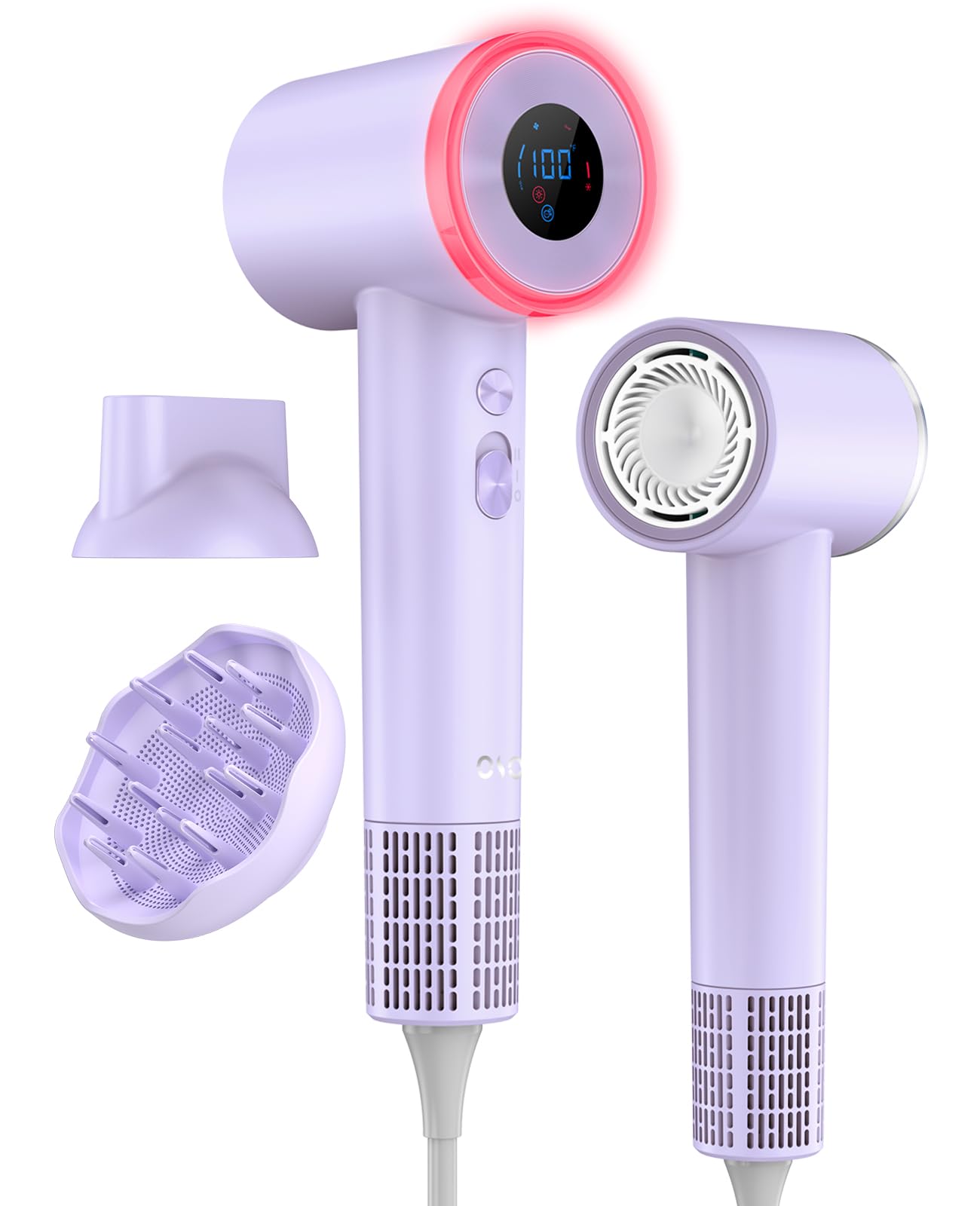 OSOU Diffuser Hair Dryer High Speed Fast Drying Hair Dryers Negative Ionic Professional Blow Dryer with 110000 RPM Brushless Motor Lightweight Low Noise Thermo-Control Hairdryer Travel with Nozzle - Renee Lane Company