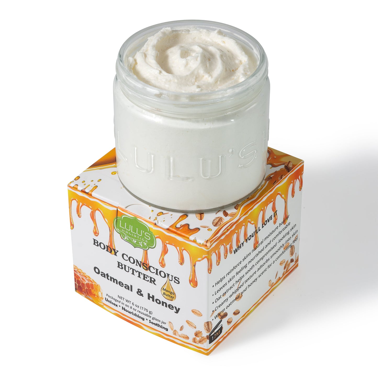 Oatmeal & Honey Whipped Mango Body Butter – Non-Greasy, Gentle Hydration - Renee Lane Company