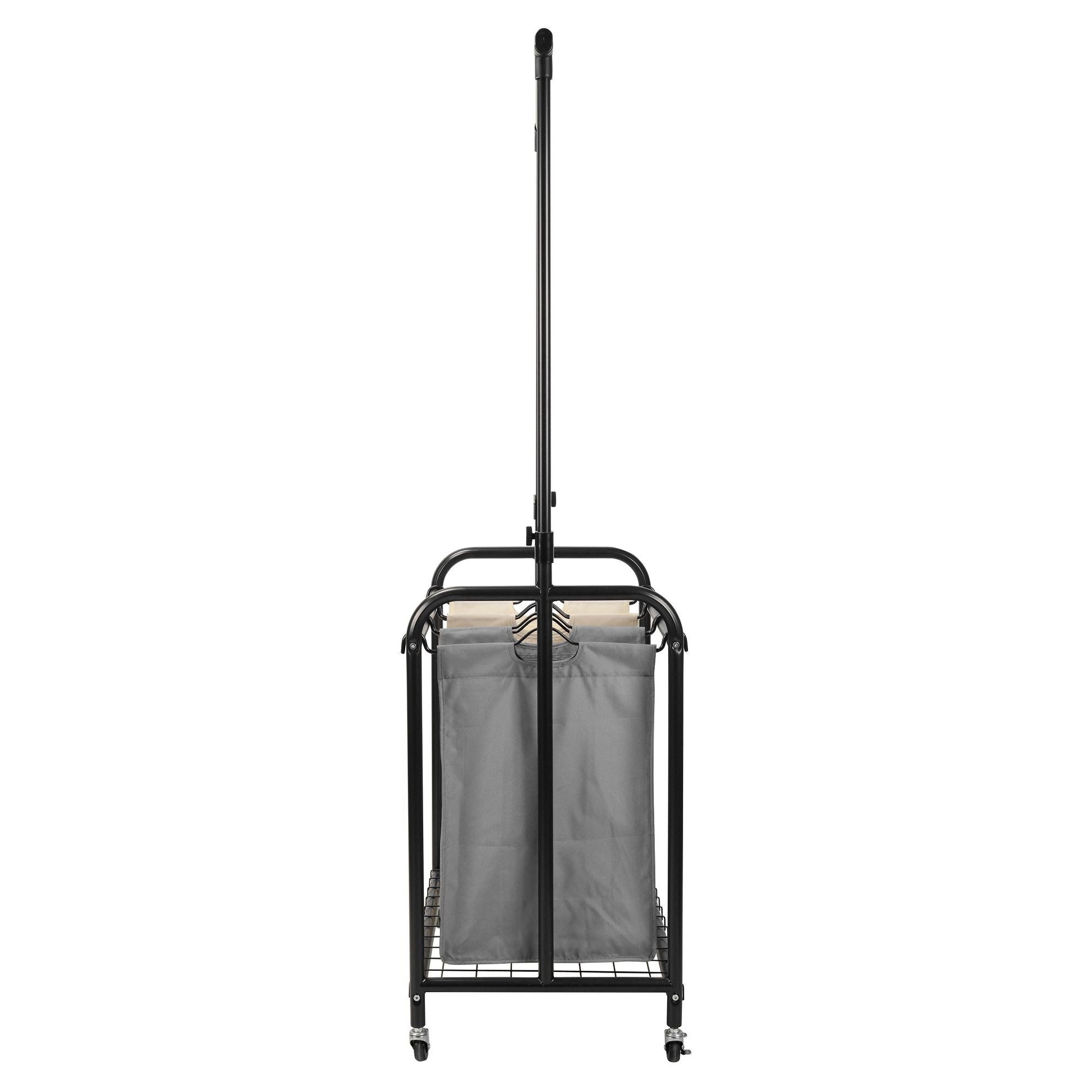 Oceanstar 3-Bag Rolling Laundry Sorter with Adjustable Hanging Bar, Color - Renee Lane Company