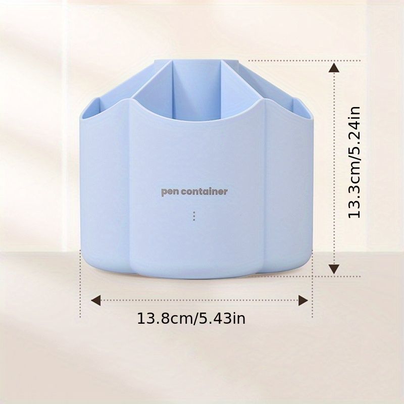 Office Desk 360 ° Rotating Double Layer Pen Holder Stationery Storage Box School Large Capacity Multifunctional Creative Pen Holder - Renee Lane Company