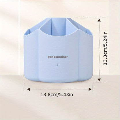 Office Desk 360 ° Rotating Double Layer Pen Holder Stationery Storage Box School Large Capacity Multifunctional Creative Pen Holder - Renee Lane Company