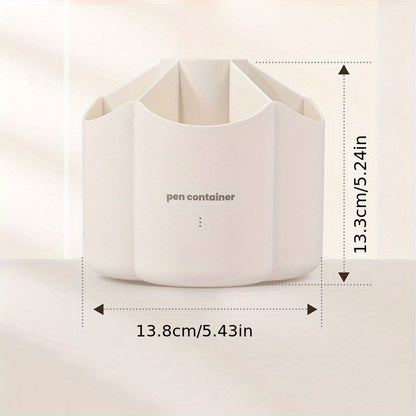 Office Desk 360 ° Rotating Double Layer Pen Holder Stationery Storage Box School Large Capacity Multifunctional Creative Pen Holder - Renee Lane Company