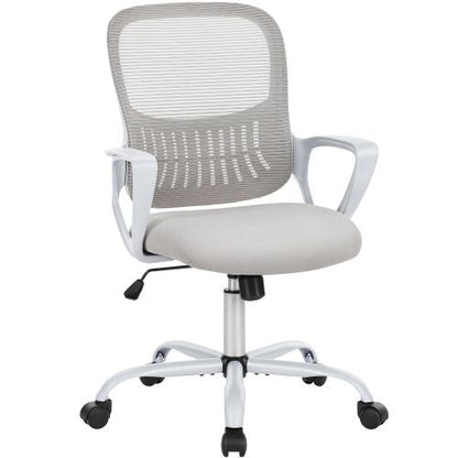 Office Mid Back Ergonomic Mesh Computer Desk Larger Seat Executive Height Adjustable Swivel Task Chair with Lumbar Support - Renee Lane Company