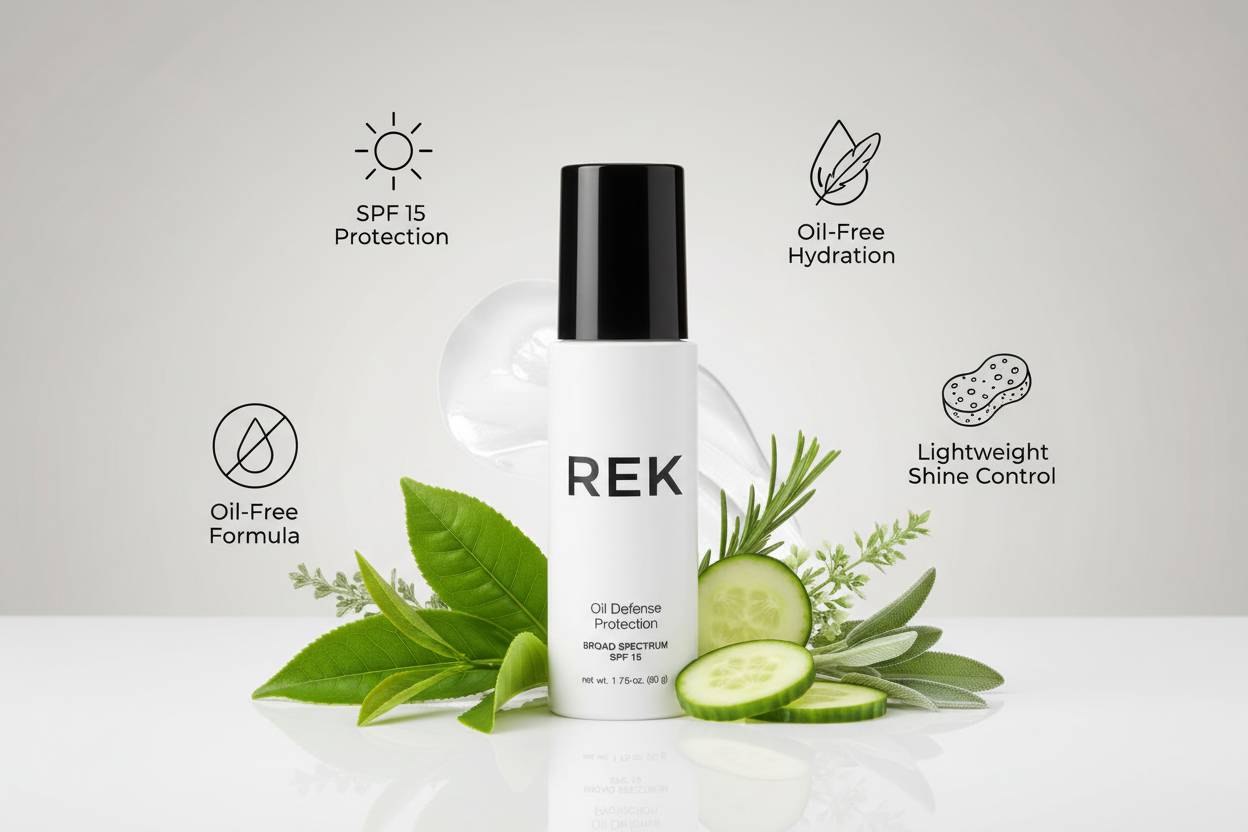 Oil Defense Protection – Oil-Free Hydrating SPF Moisturizer | REK Cosmetics - Renee Lane Company