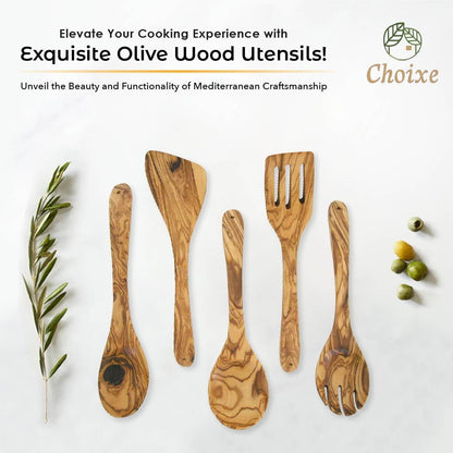 Olive Wood Kitchen Servers Set -5 pcs - Renee Lane Company