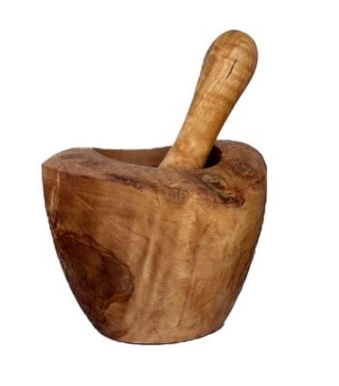 Olive Wood Rustic Mortar and Pestle - Renee Lane Company
