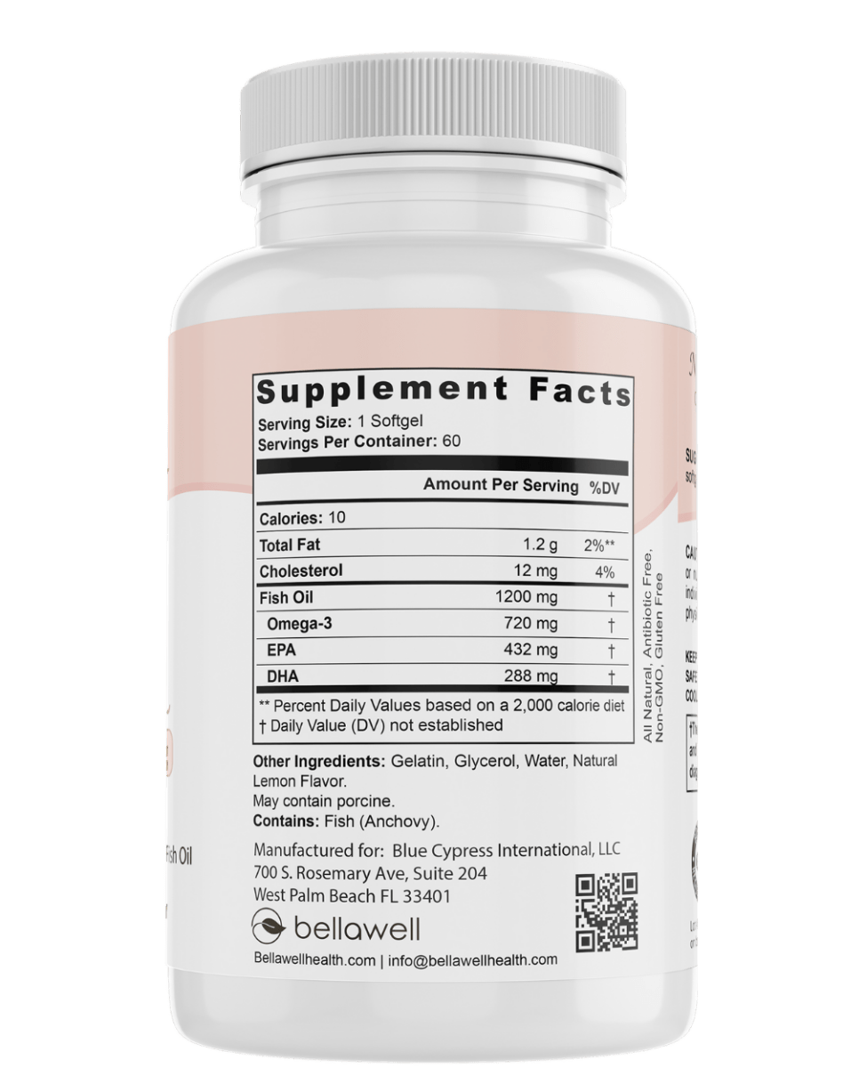 Omega Fish Oil -Omega-3 Fatty Acids by Bellawell - Renee Lane Company