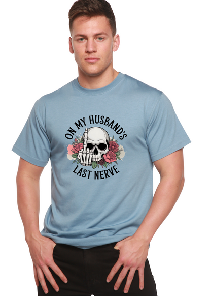 On My Husbands Last Nerve Sublimation Unisex Bamboo/Cotton Graphic T-Shirt - Renee Lane Company