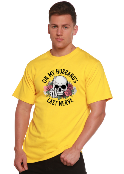 On My Husbands Last Nerve Sublimation Unisex Bamboo/Cotton Graphic T-Shirt - Renee Lane Company