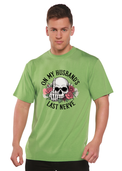 On My Husbands Last Nerve Sublimation Unisex Bamboo/Cotton Graphic T-Shirt - Renee Lane Company