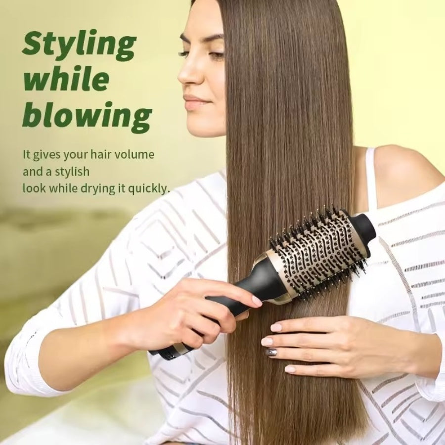 One Step Hair Dryer and Volumiser 1000W Blow Dryer Brush Hot Air Styling Brush Professional Hair Straightener Curler Travel Friendly Heated Hairbrush with Free Gift - Renee Lane Company