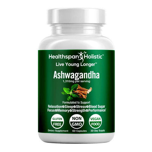 Organic Ashwagandha Adaptogen 60 Capsules - Renee Lane Company