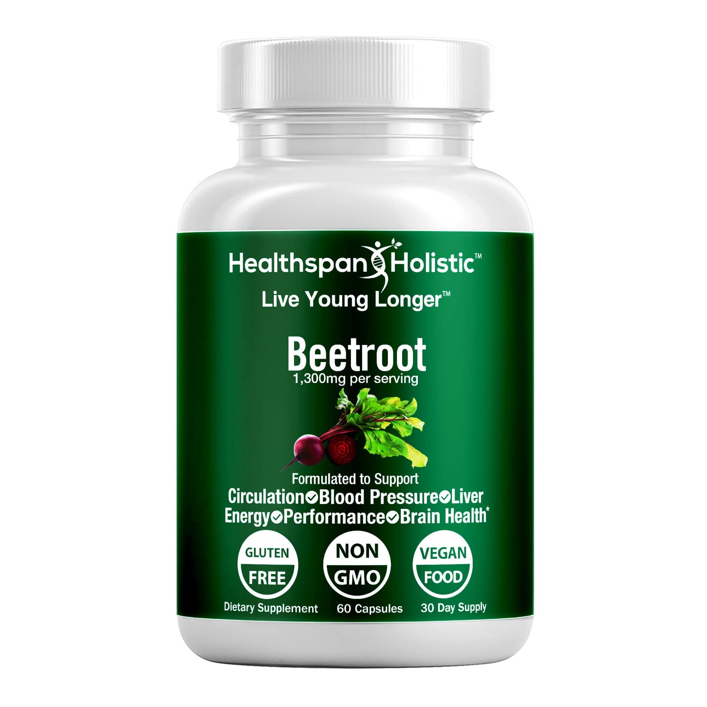 Organic Beetroot Supplement 60 Capsules - Renee Lane Company