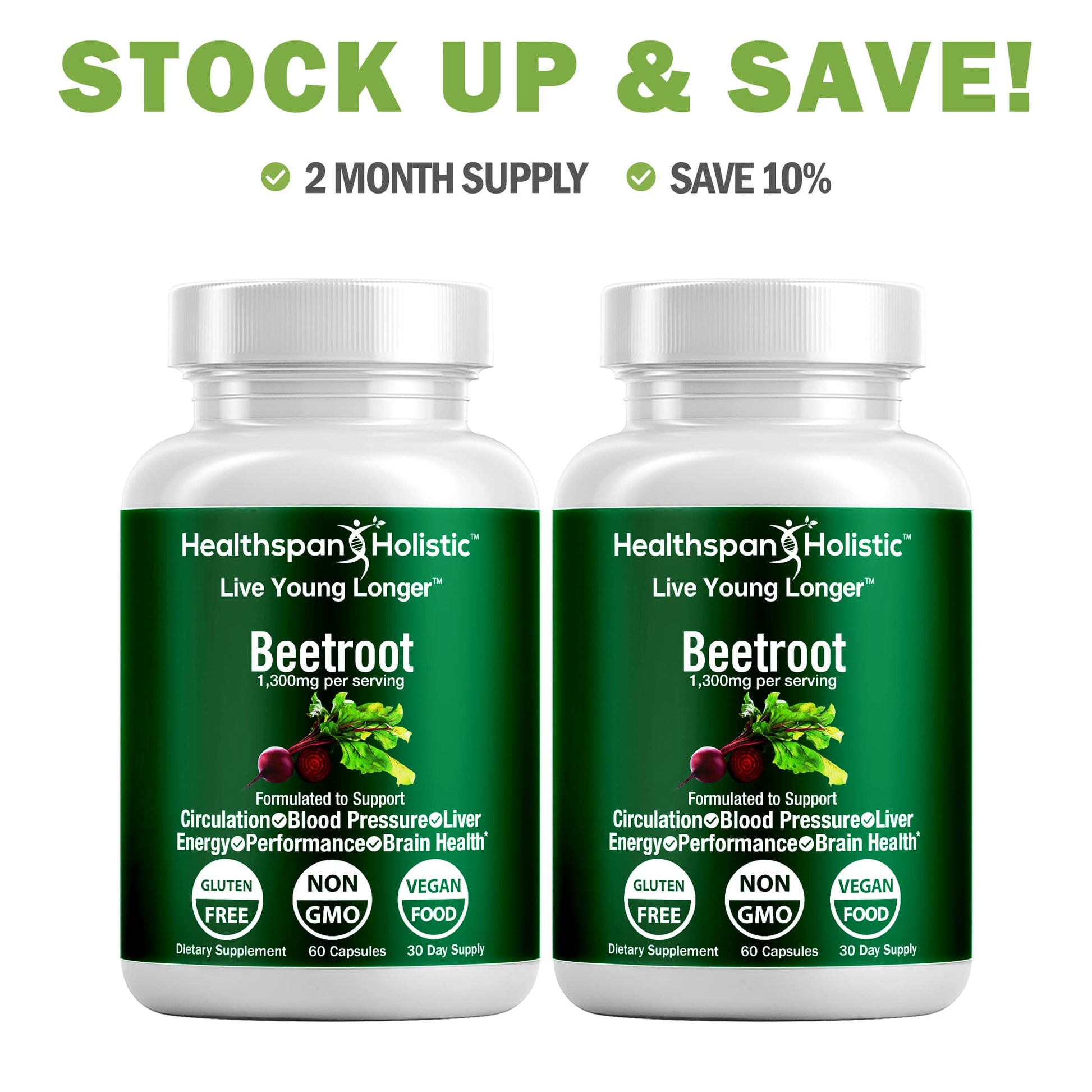 Organic Beetroot Supplement 60 Capsules - Renee Lane Company