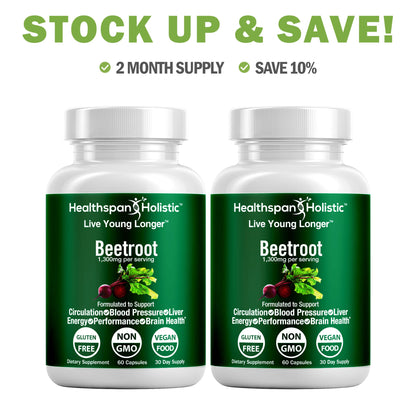 Organic Beetroot Supplement 60 Capsules - Renee Lane Company