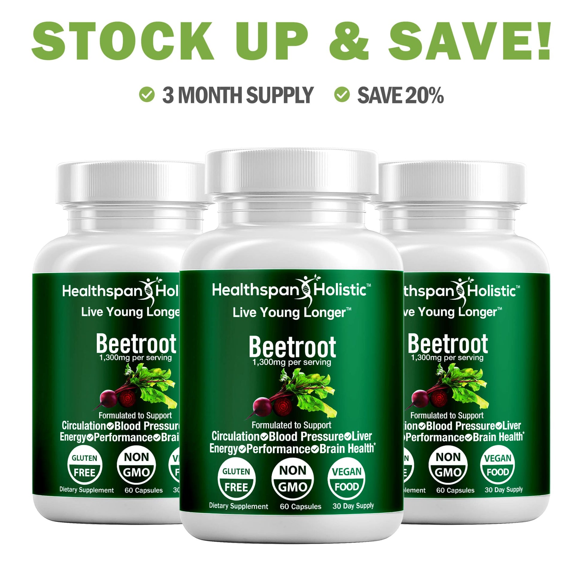 Organic Beetroot Supplement 60 Capsules - Renee Lane Company