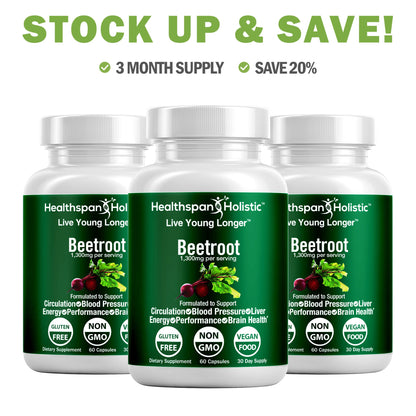 Organic Beetroot Supplement 60 Capsules - Renee Lane Company