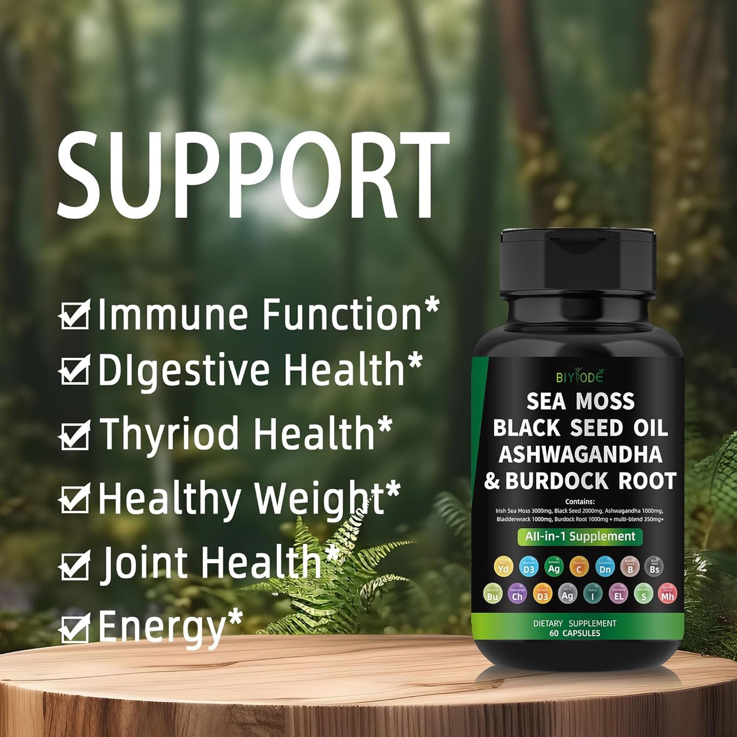 Organic Sea Moss Capsules - Renee Lane Company