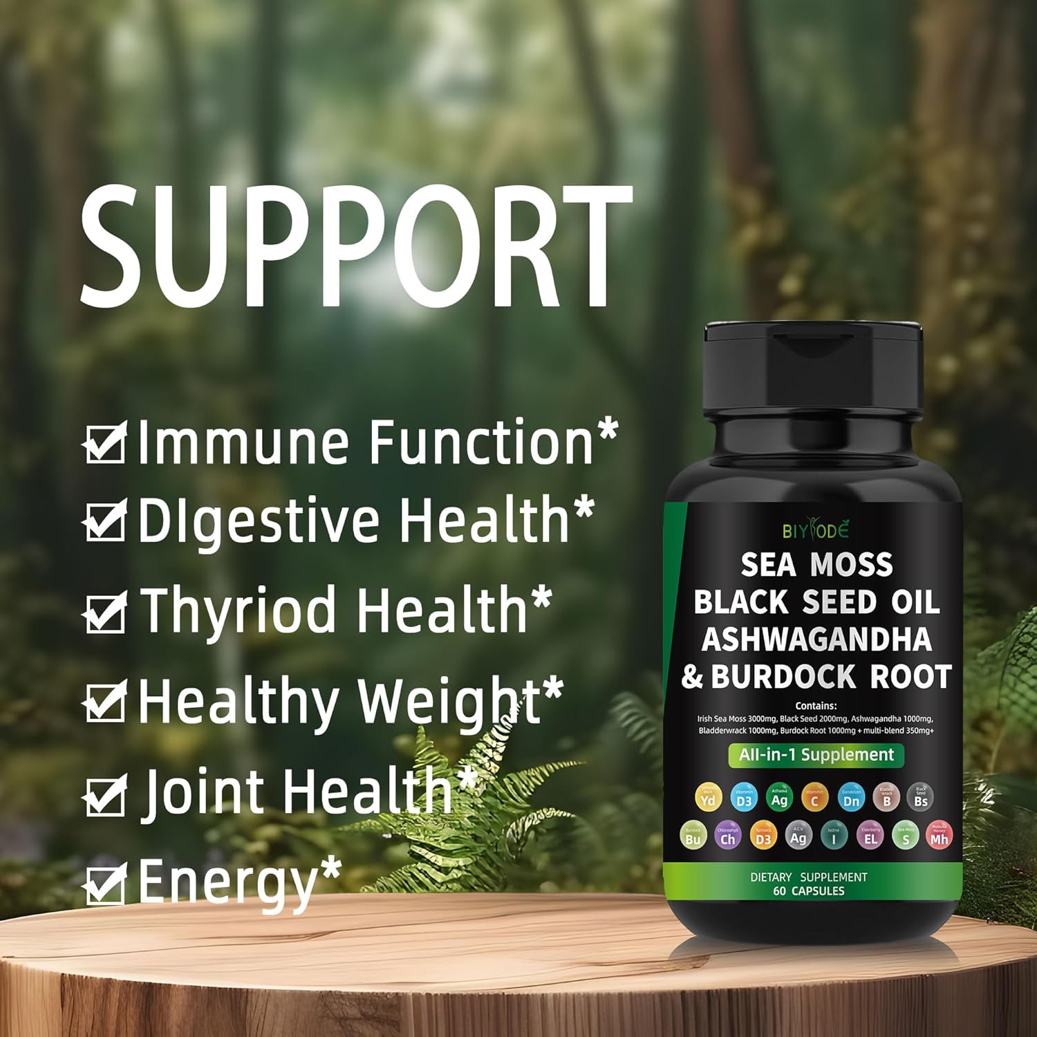 Organic Sea Moss Capsules - Renee Lane Company