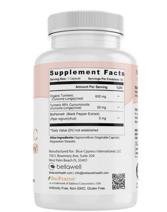 Organic Turmeric - Overall Vitality by Bellawell - Renee Lane Company