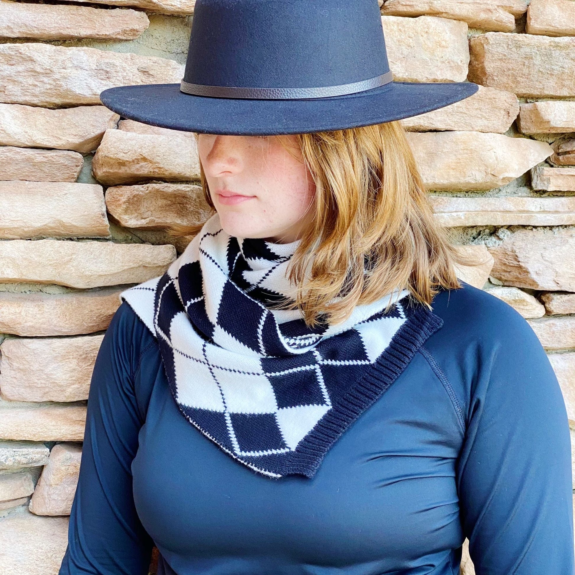 Our Gal Patterned Knit Scarf - Renee Lane Company