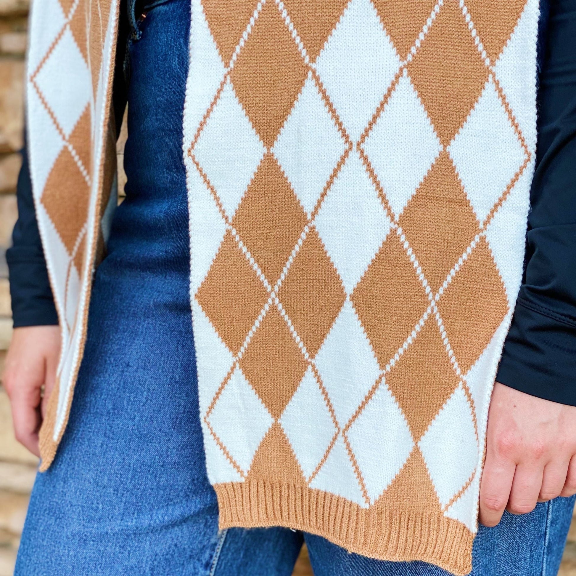 Our Gal Patterned Knit Scarf - Renee Lane Company