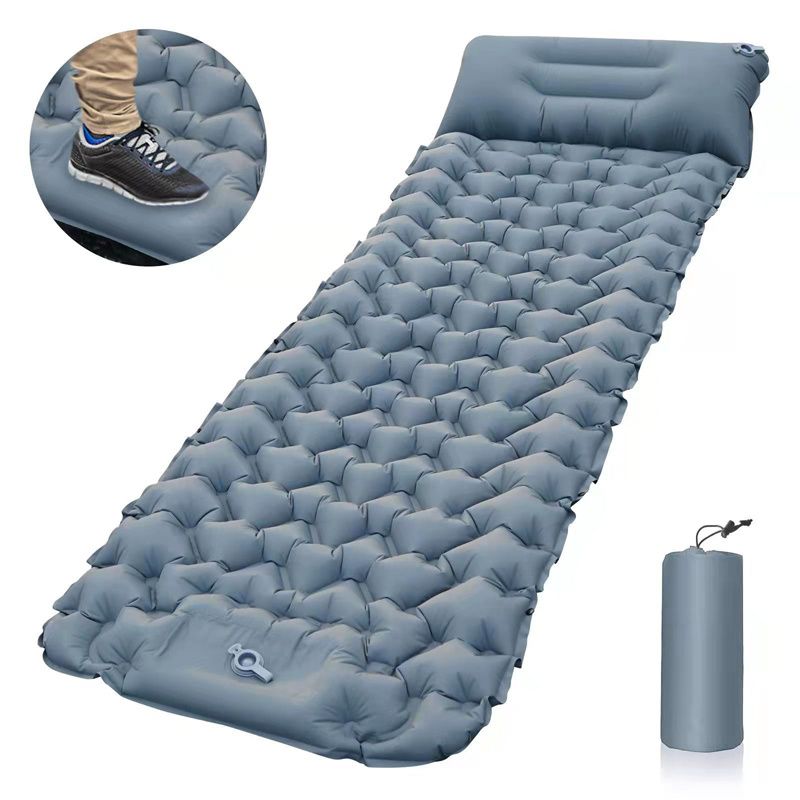 Outdoor Camping Sleeping Pad Inflatable Mattress With Pillows Ultralight Air Mat Built-in Inflator Pump For Travel Hiking - Renee Lane Company