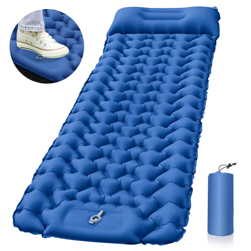 Outdoor Camping Sleeping Pad Inflatable Mattress With Pillows Ultralight Air Mat Built-in Inflator Pump For Travel Hiking - Renee Lane Company