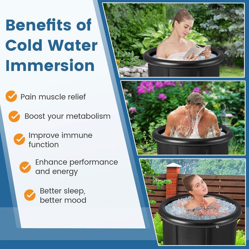 Outdoor Ice Plunge Tub with Lid for Household - Renee Lane Company
