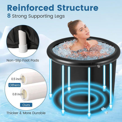Outdoor Ice Plunge Tub with Lid for Household - Renee Lane Company