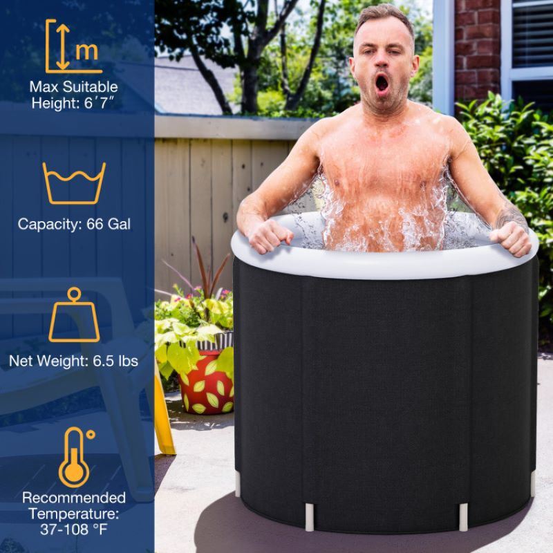 Outdoor Ice Plunge Tub with Lid for Household - Renee Lane Company