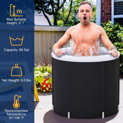 Outdoor Ice Plunge Tub with Lid for Household - Renee Lane Company
