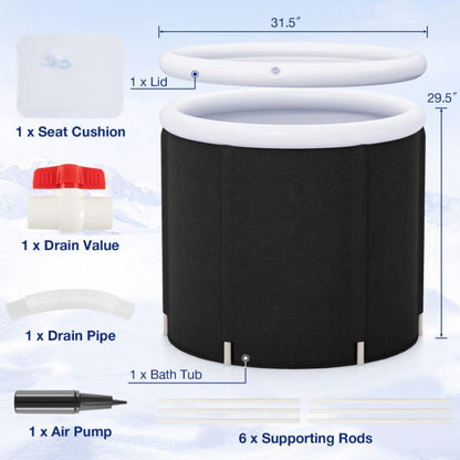 Outdoor Ice Plunge Tub with Lid for Household - Renee Lane Company