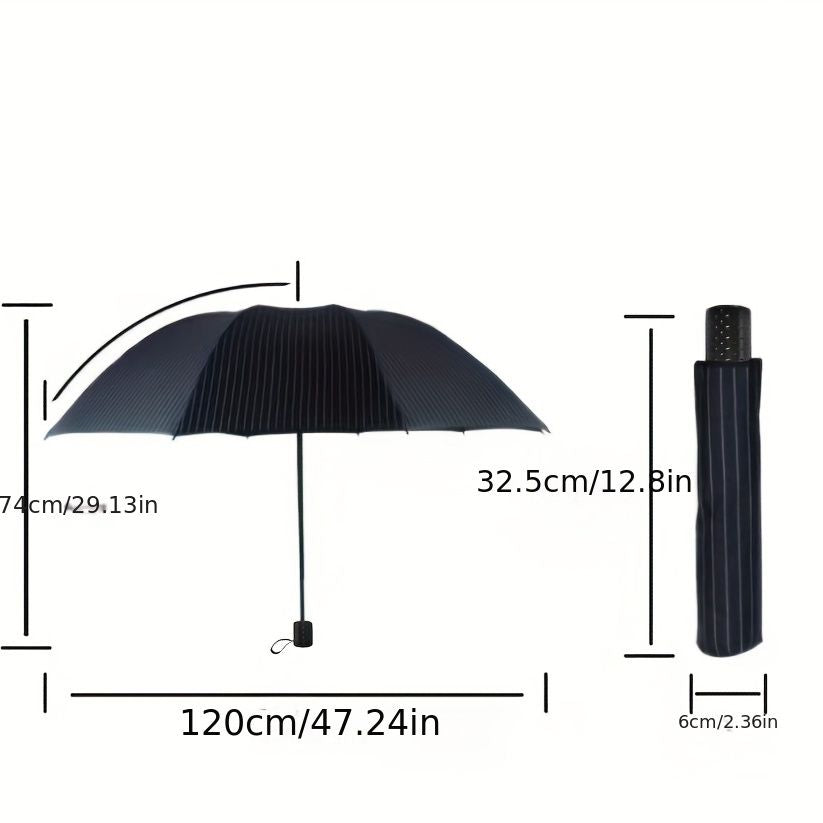 Outdoor Travel Large Folding Manual Umbrella, Rain Or Shine Dual-use Umbrella - Renee Lane Company