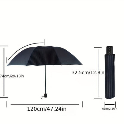 Outdoor Travel Large Folding Manual Umbrella, Rain Or Shine Dual-use Umbrella - Renee Lane Company